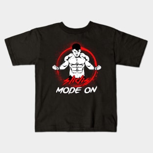 Slidis Mode ON (Black Stroke) Kids T-Shirt